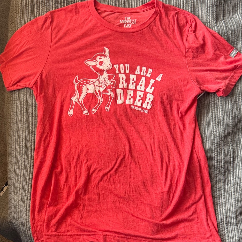 "You Are A Real Deer" Red Graphic Tee